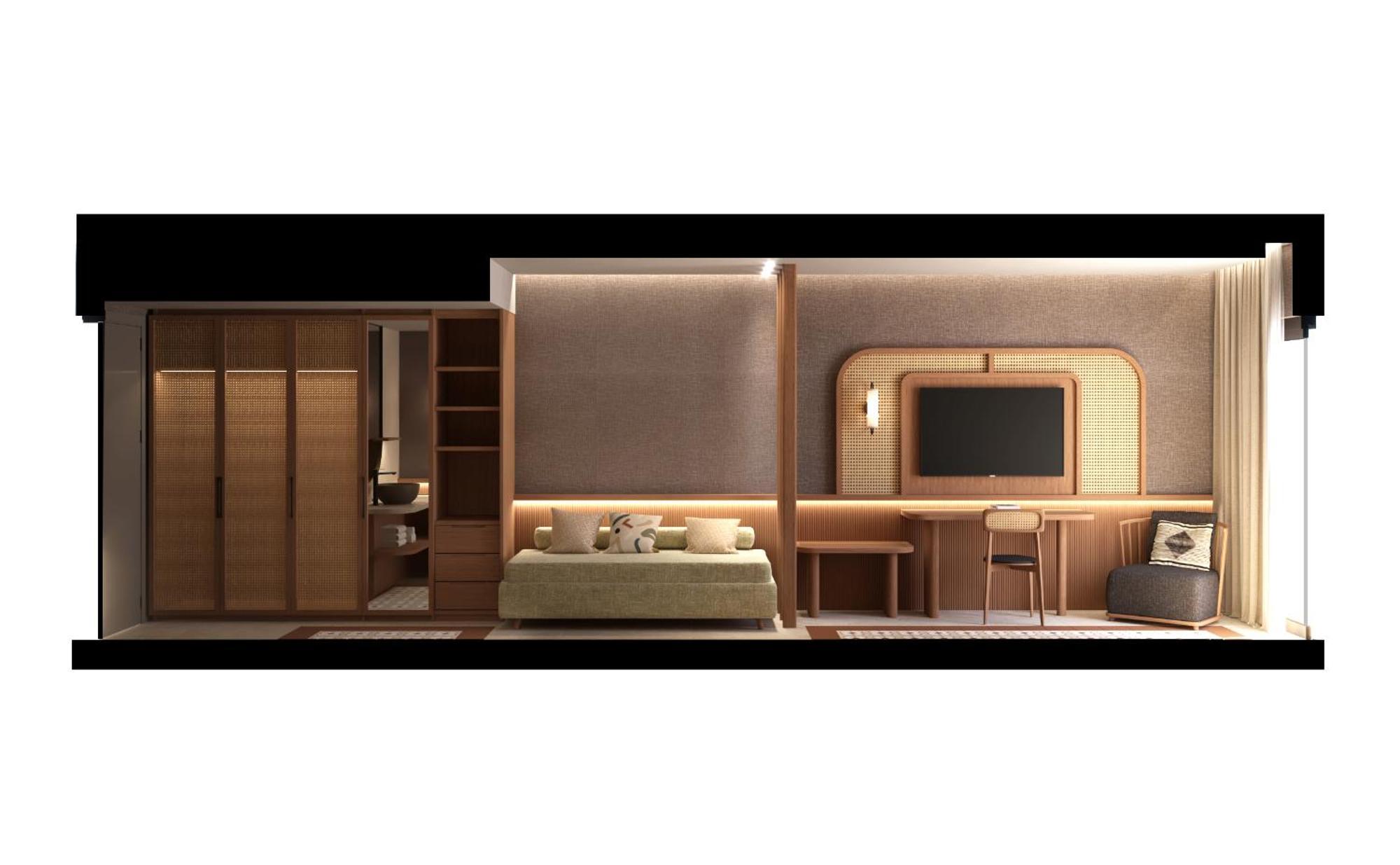 Sentido Apollo Palace Mesongí Dış mekan fotoğraf A 3D rendering of a hotel room